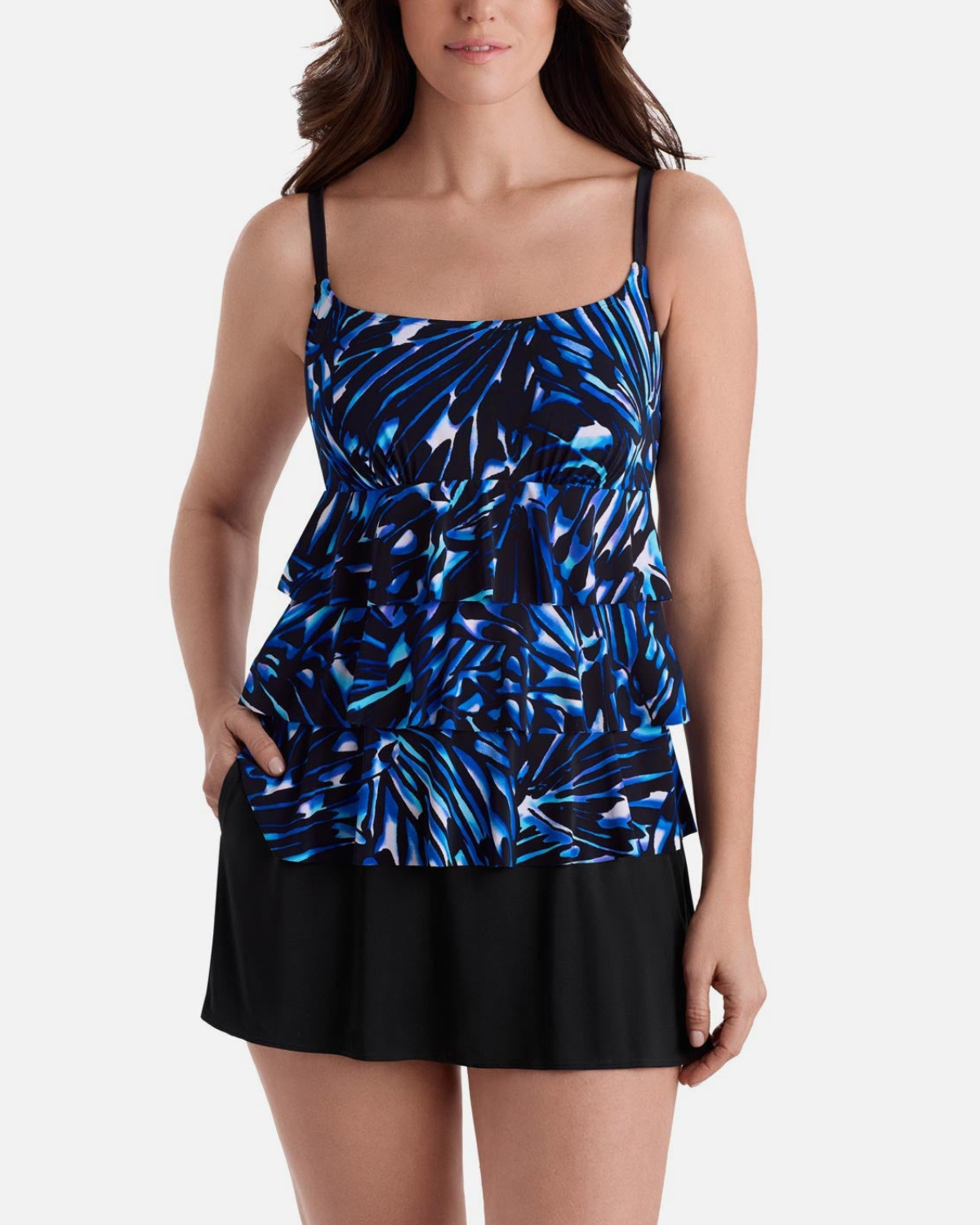 Longitude Wingful Thinking Long Torso Ruffle Faux Skirtini  - L260347