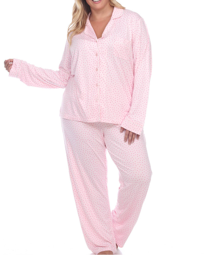 White Mark Long Sleeve Pajama Set (More Colors Available) - PS3686