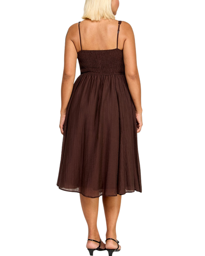 Blush BJ Plus Size Crinkle Textured Midi Dress - D5578X