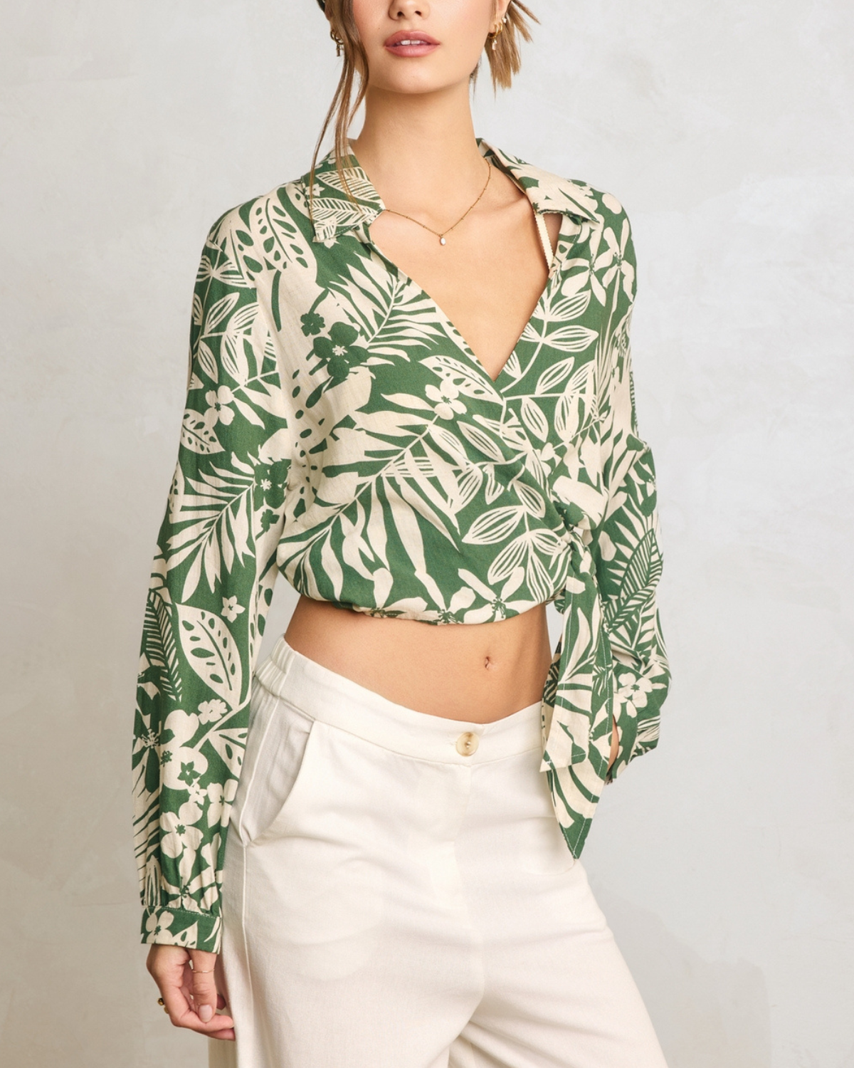 Dress Forum Sweet Summer Wrap Collared Shirt - FT11600