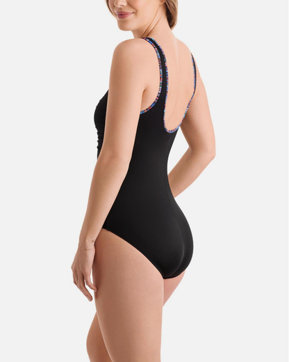 Shape Solver Sport Shirred Zipper One Piece - SVS260104