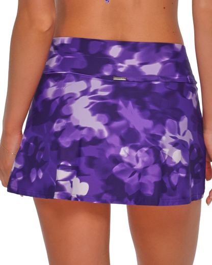 Sunsets Rendezvous Allison High Waist Fold Over Swim Skirt - 428B