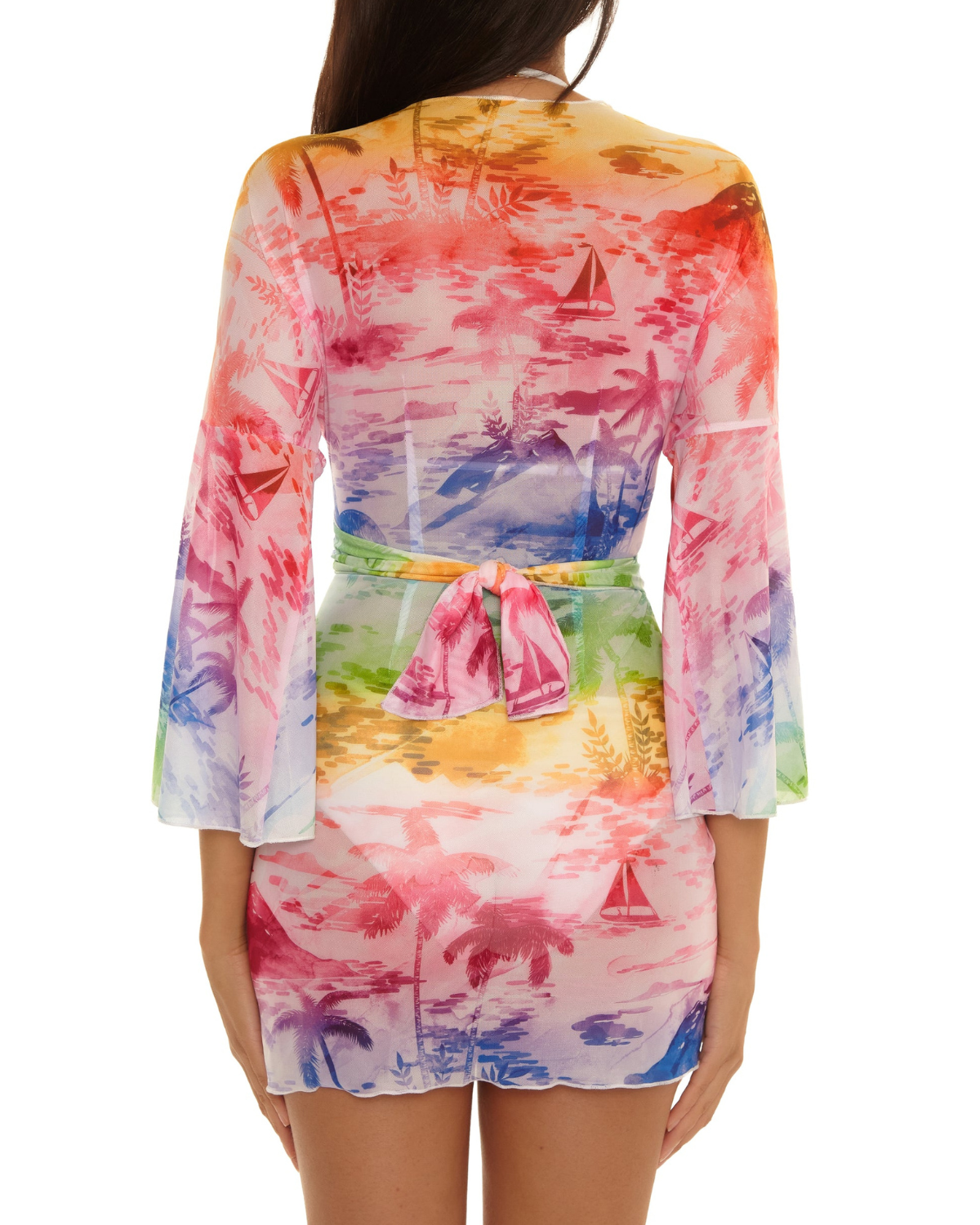 Becca by Rebecca Virtue Fiji Tie Front Tunic Cover Up - 1838671