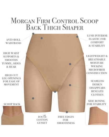Dominique Morgan Firm Control Scoop Back Thigh Shaper - 105