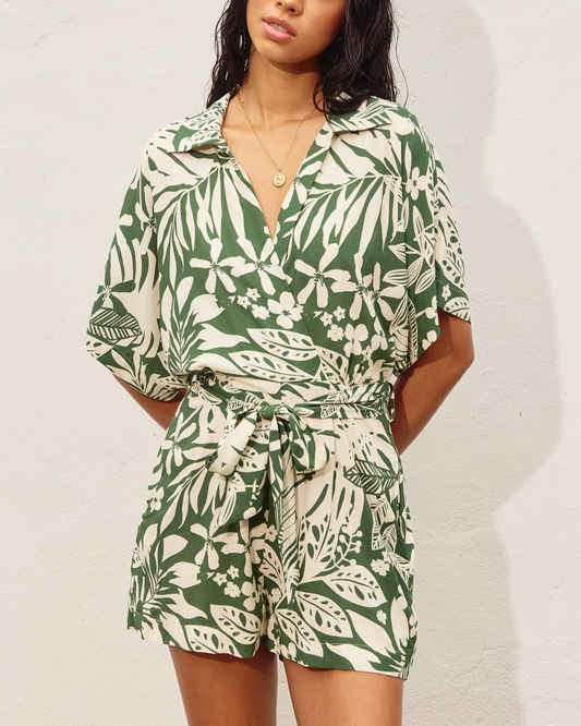 2025 Dress Forum Sweet Summer Collared Romper - Fr12592