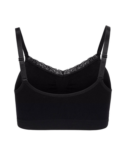 Joy Bra V-neck with Lace Trim (More Colors Available) - 9043