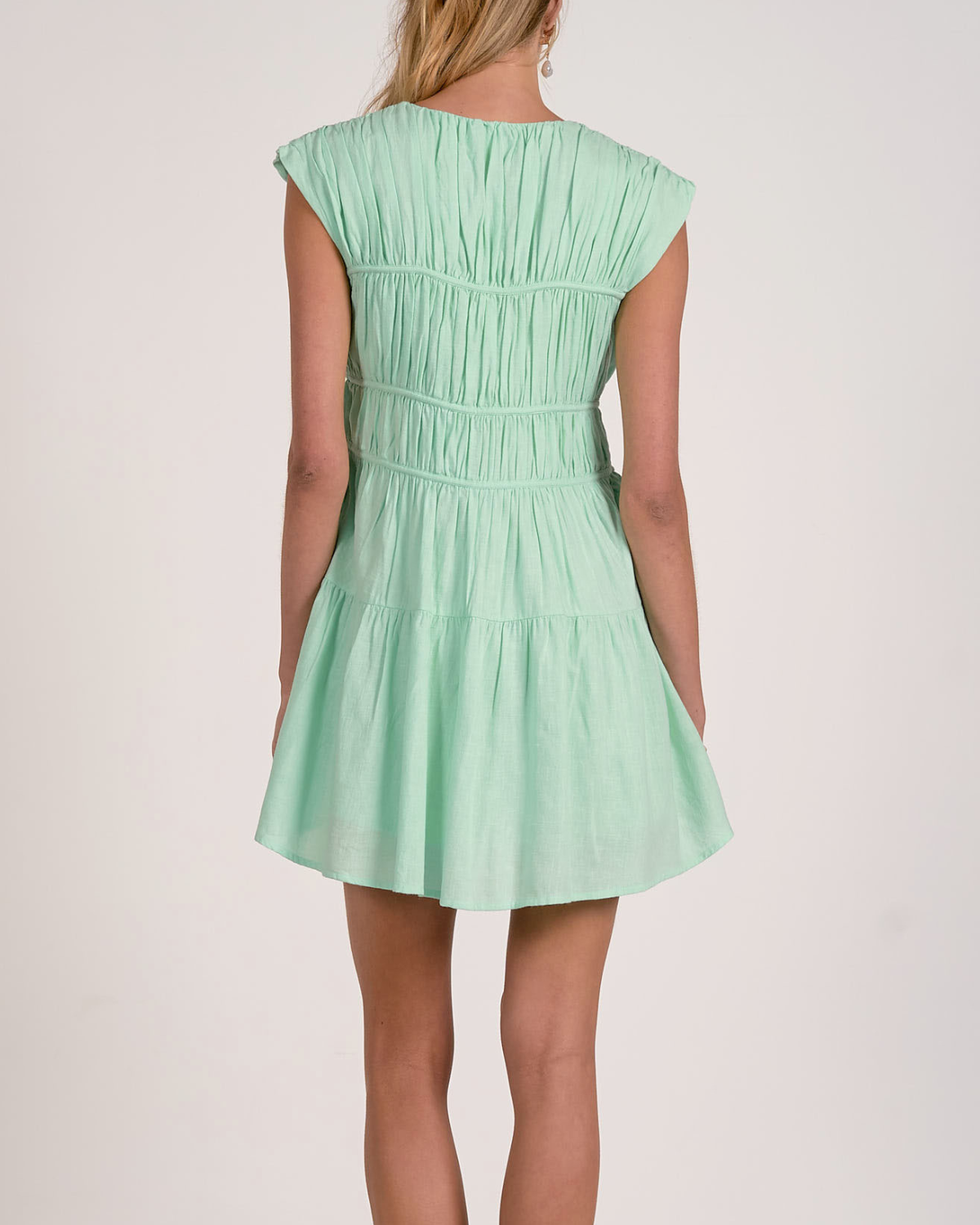 Elan Tiered Mini Dress - Tl50218 (More Colors Available)