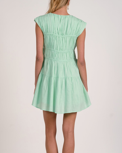 Elan Tiered Mini Dress - Tl50218 (More Colors Available)