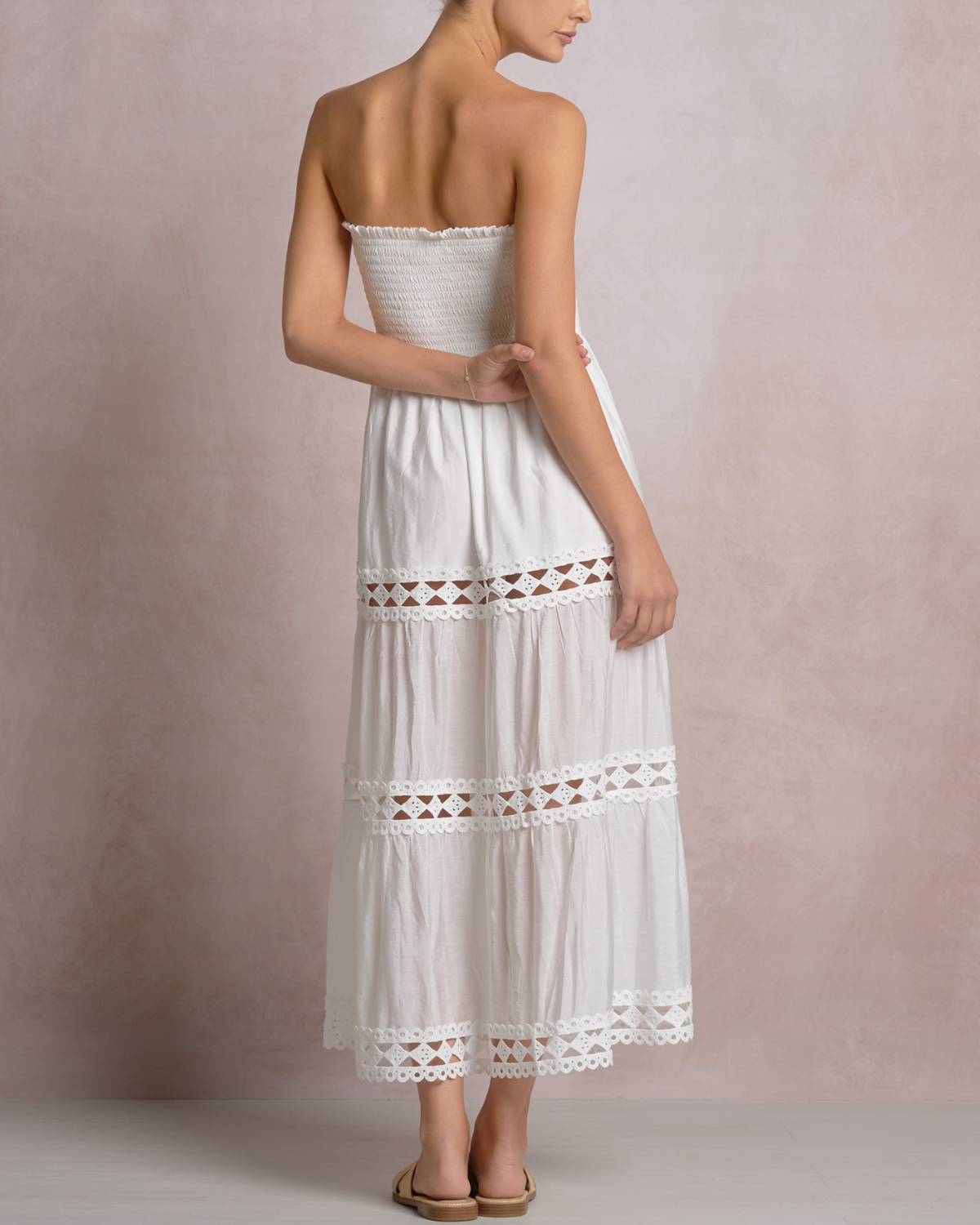 Elan Tiered Strapless Maxi Dress (More colors available) - VCL50169