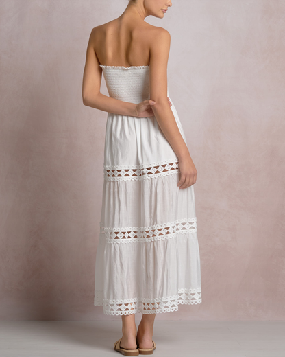 Elan Tiered Strapless Maxi Dress (More colors available) - VCL50169