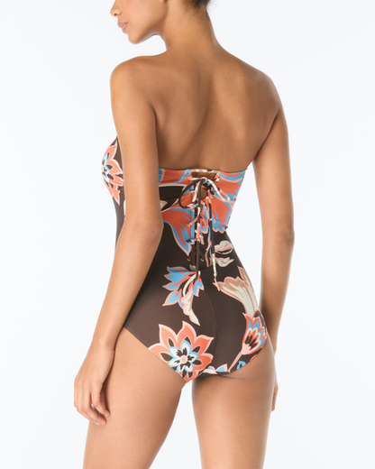 Vince Camuto Bohemian Glamour Bandeau One Piece Swimsuit - V2F844