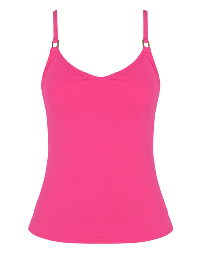 Sunsets Posy Pink Crepe Anya Tankini Top - 823T
