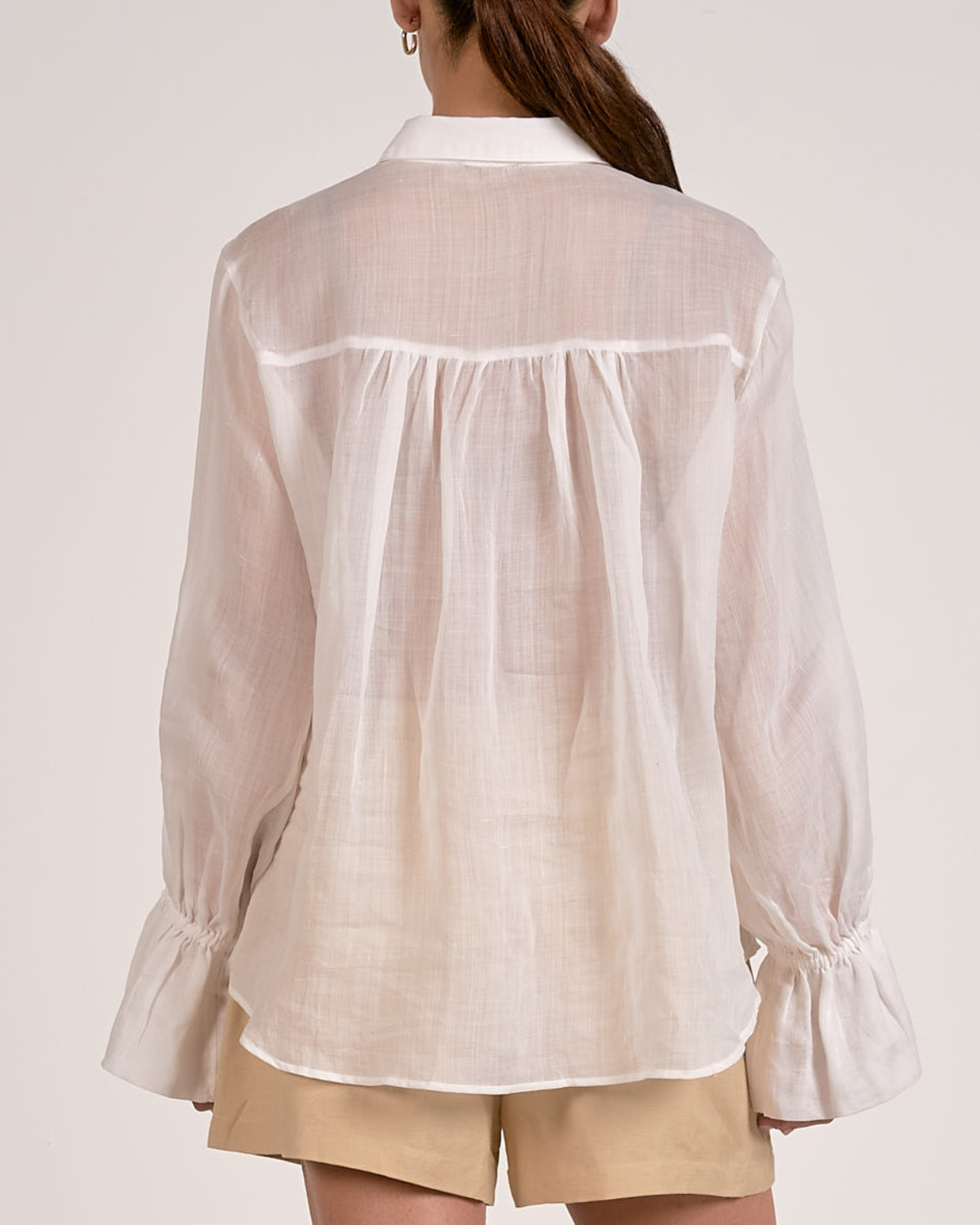 Elan Flowy Button Down Shirt - RA11633