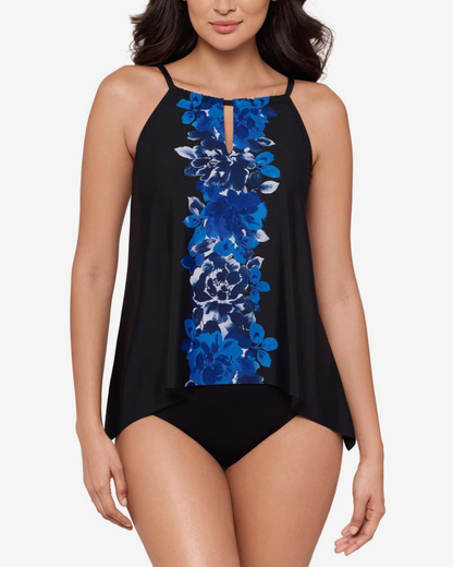 Miraclesuit Ombra Fiore Peephole Tankini Top - 6566860