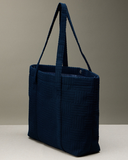 Frem Quilted Tote Bag with Woven Texture (More colors available) - M-5Ag78035