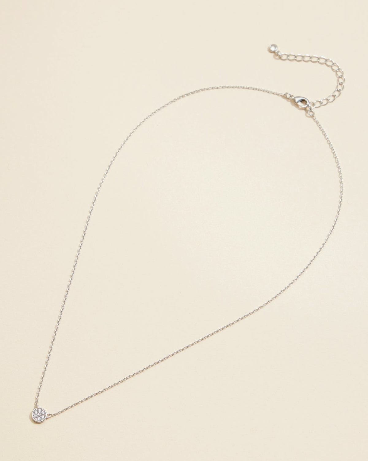 Frem 18K Gold Dipped Small Circle Cz Necklace (More Options Available) - 4DN18004