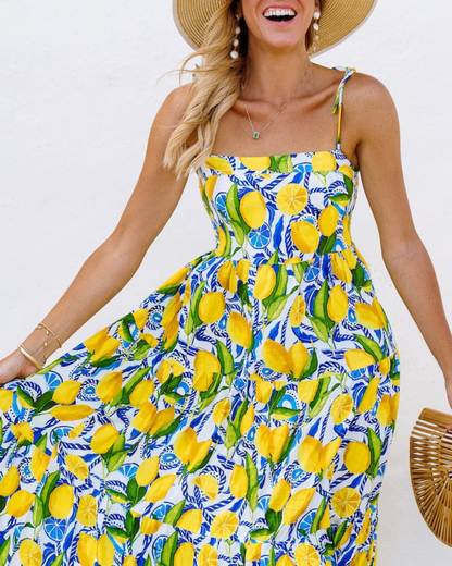 Kenny Flowers Positano Lemon Dress - RDS-LMN