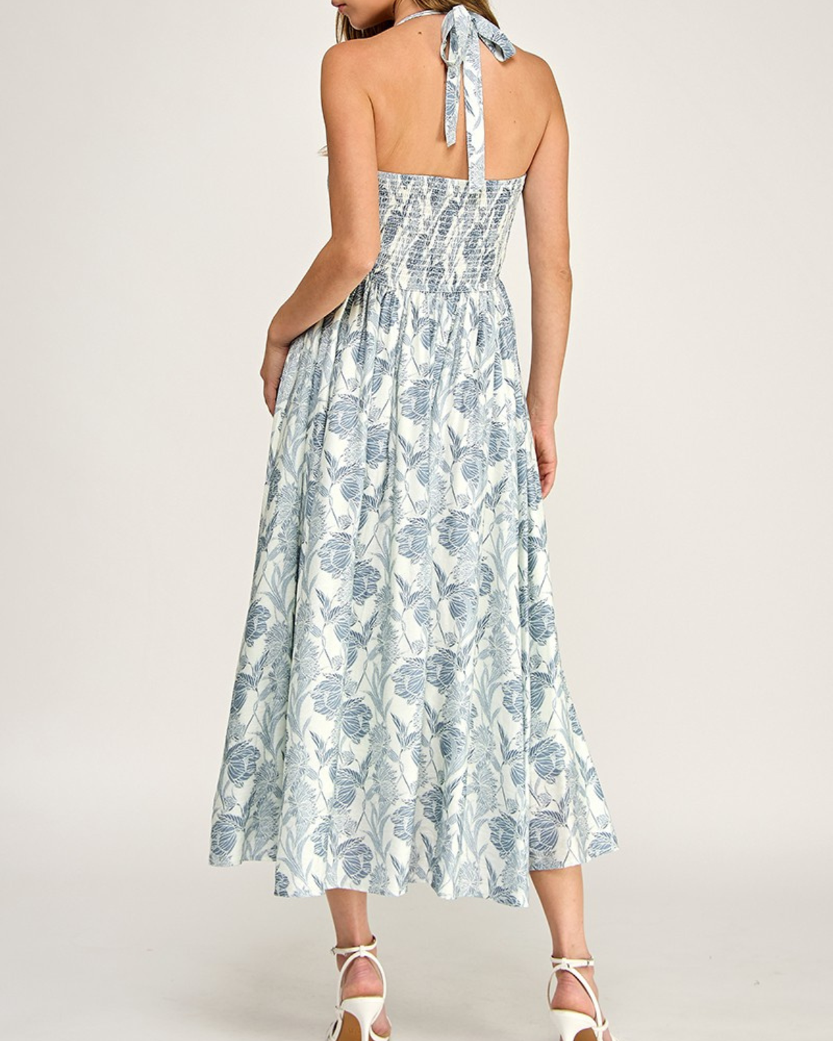 Blush BJ Floral Halter Midi Dress - D5713
