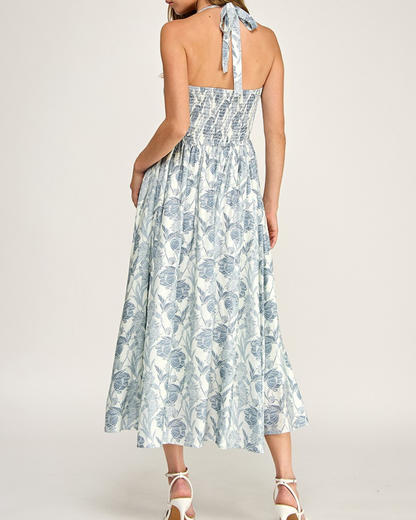Blush BJ Floral Halter Midi Dress - D5713