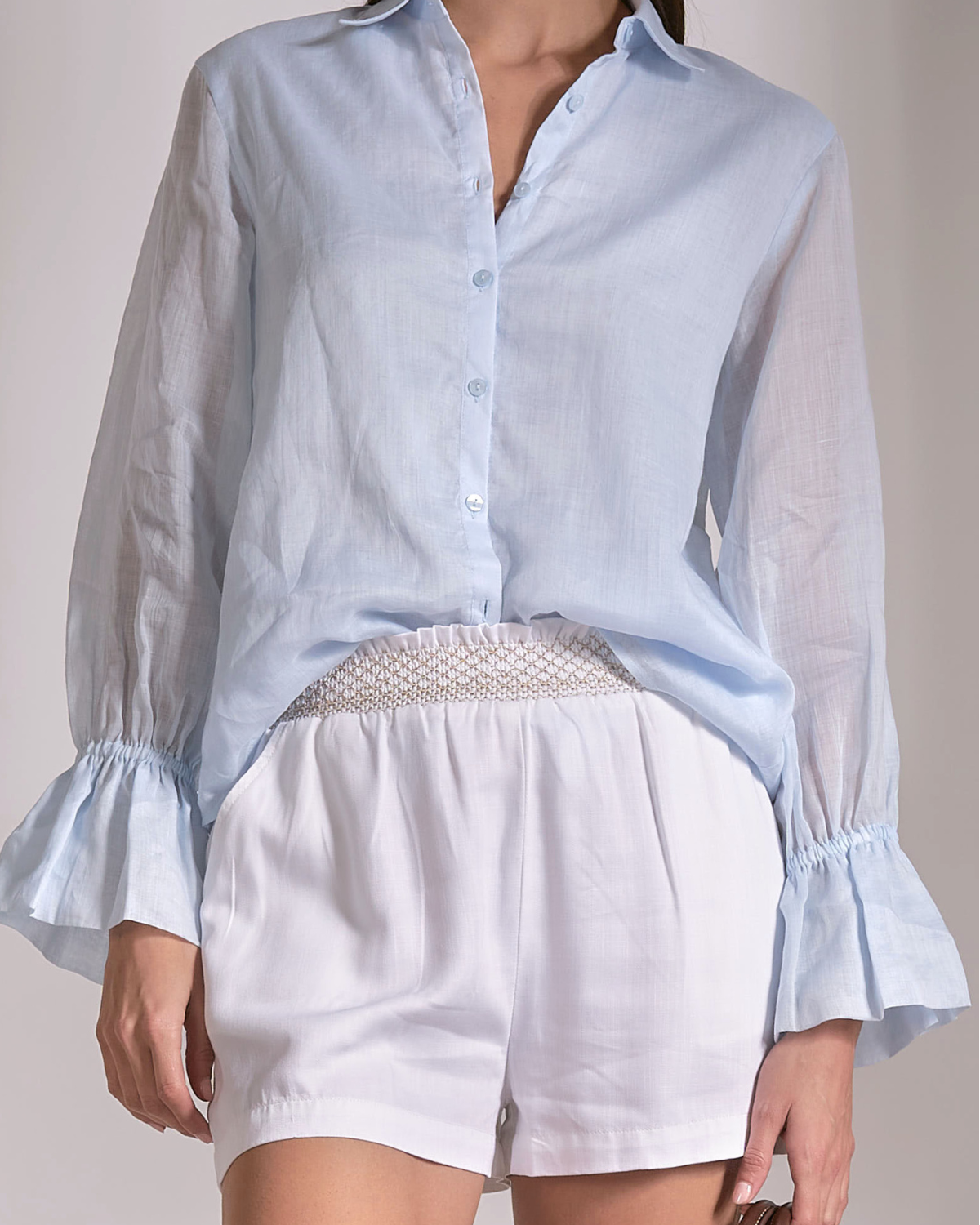 Elan Flowy Button Down Shirt - RA11633