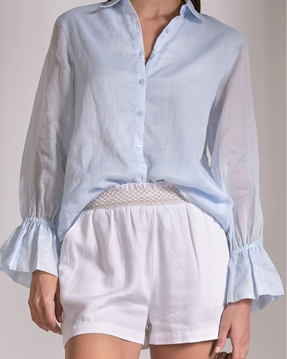 Elan Flowy Button Down Shirt - RA11633