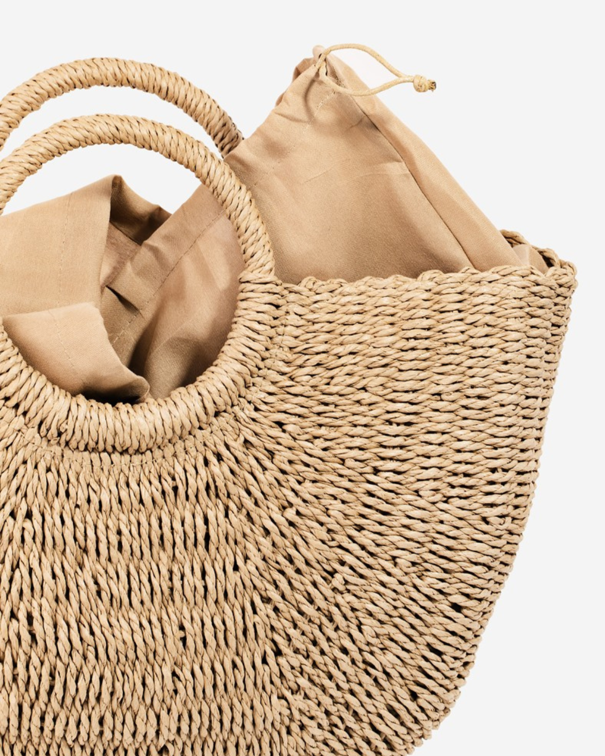 Fame Half Moon Straw Tote (More Colors Available) - MMA4018