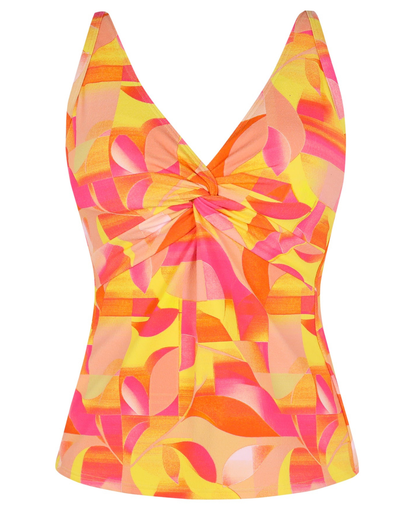 Sunsets Dreamsicle Crepe Forever Tankini Top - 77