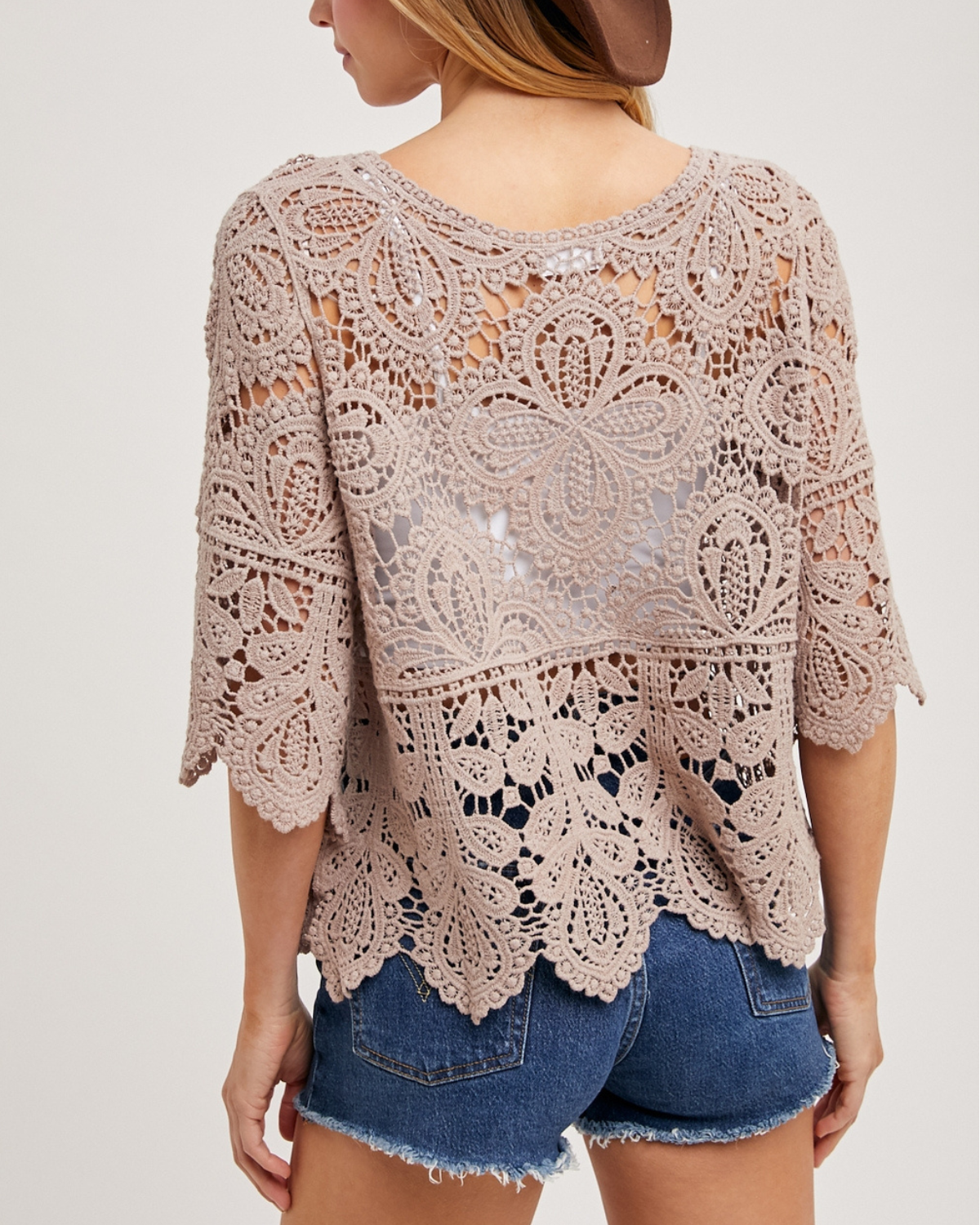 BluIvy Crochet Lace Top - T00633