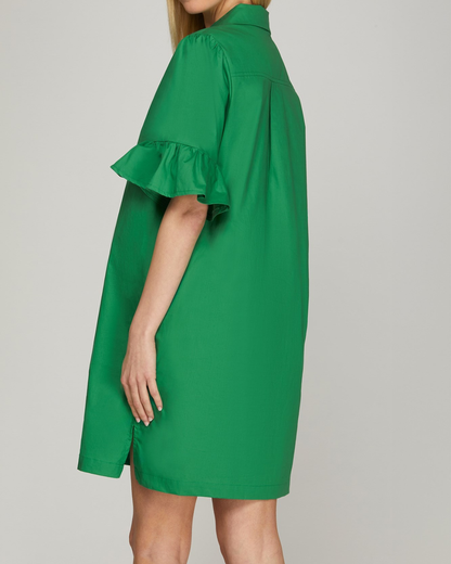 Sung Light Clothing Bell Sleeve Solid Mini Dress (More Colors Available) - LVE2466
