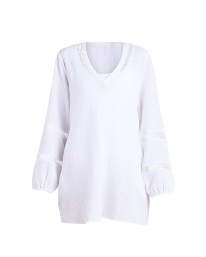La Blanca Seaside Covers V-Neck Tunic Cover Up - LB6CZ38
