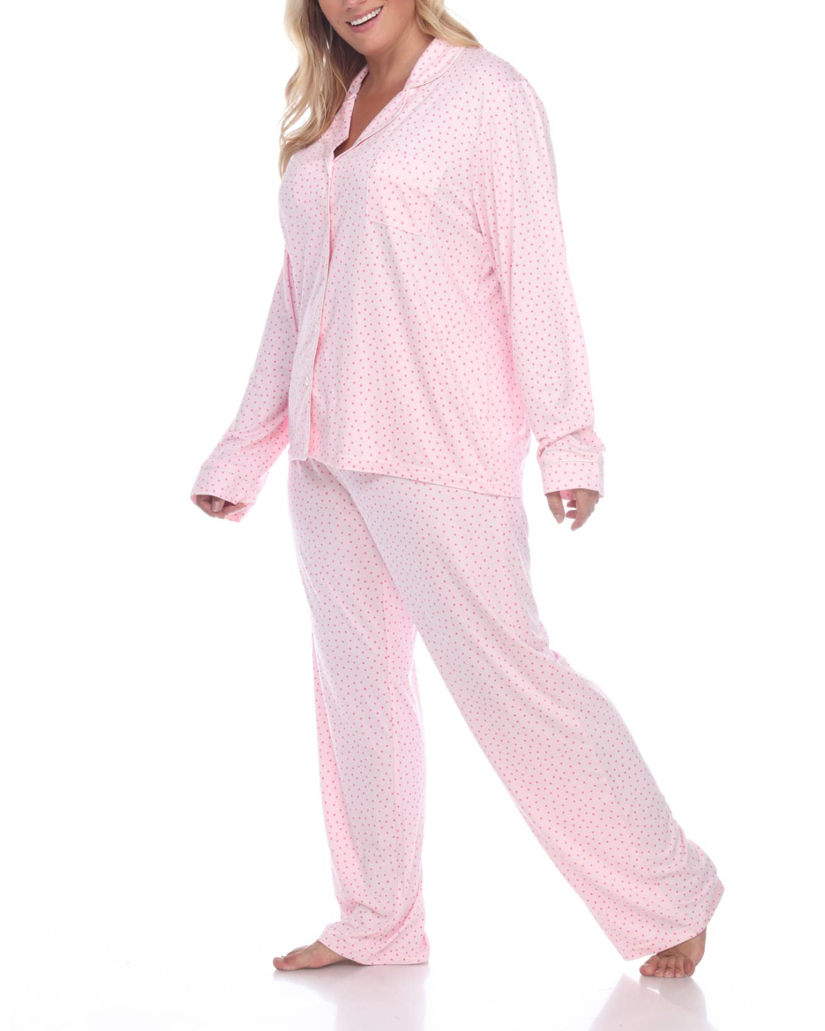 White Mark Long Sleeve Pajama Set (More Colors Available) - PS3686