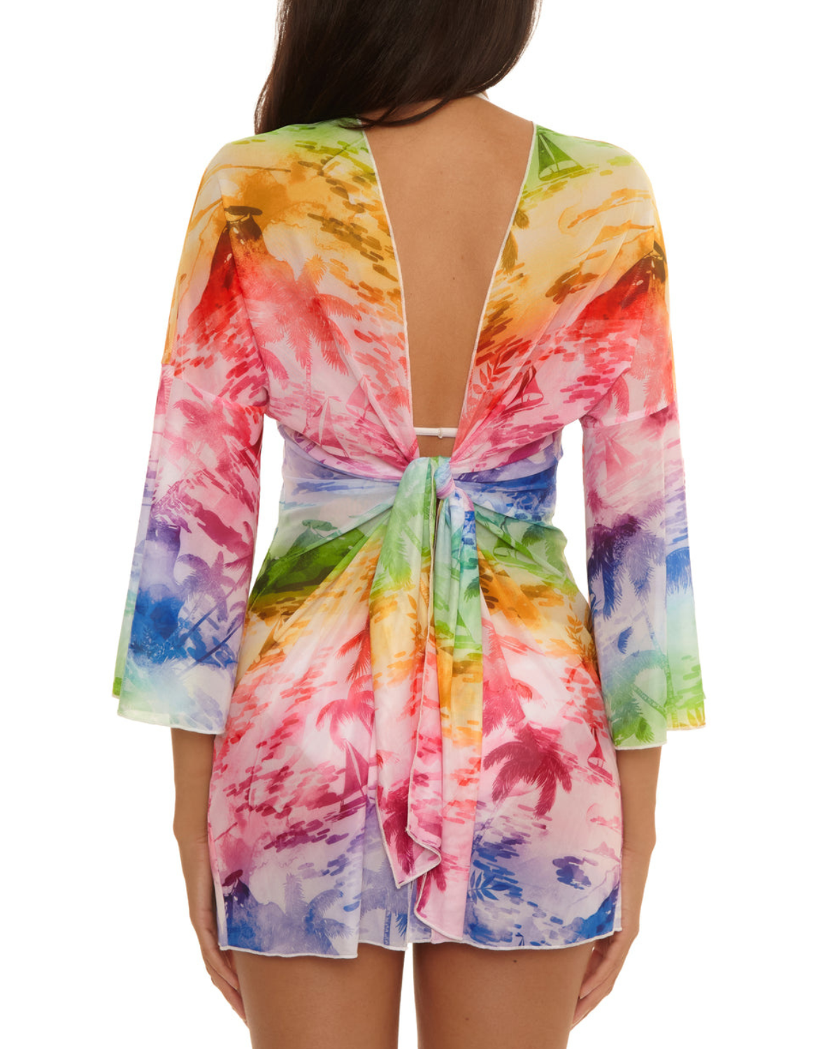 Becca by Rebecca Virtue Fiji Tie Front Tunic Cover Up - 1838671