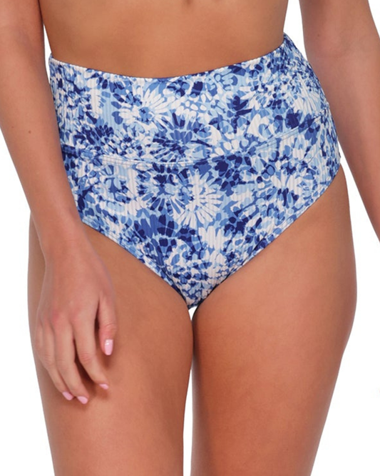 Sunsets Island Ink Rib Hannah High Waist Bottom - 33B