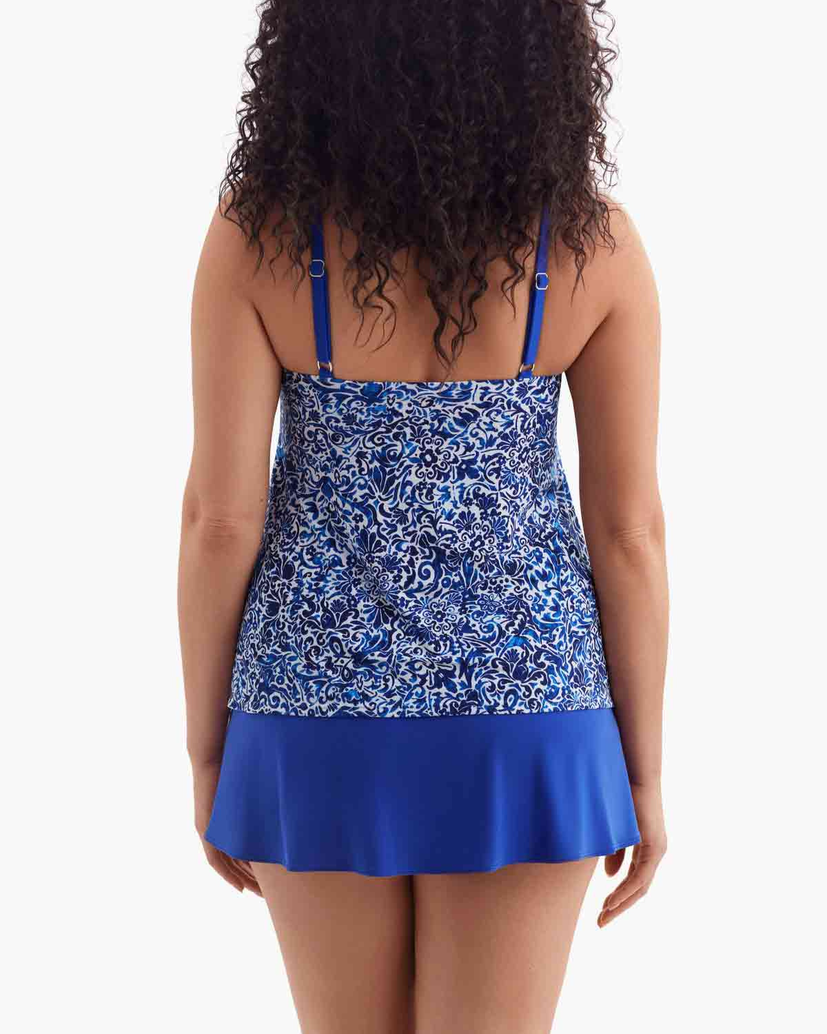 Longitude Long Torso Ruffle Faux Skirtini (More Colors Available) - 684042