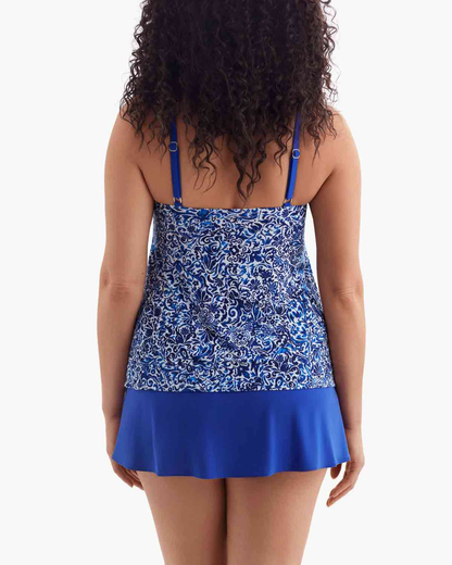 Longitude Long Torso Ruffle Faux Skirtini (More Colors Available) - 684042