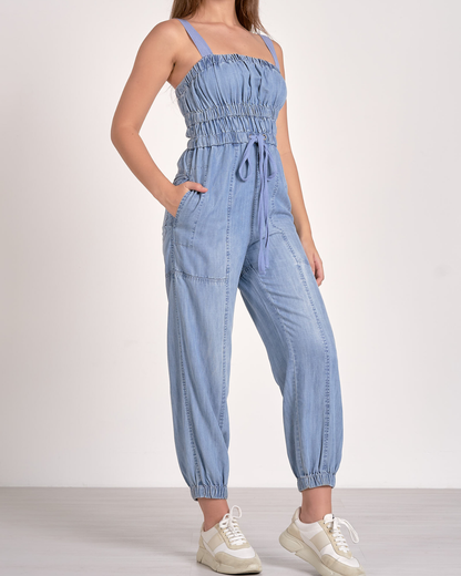 Elan Smocked Jumpsuit - DT7117