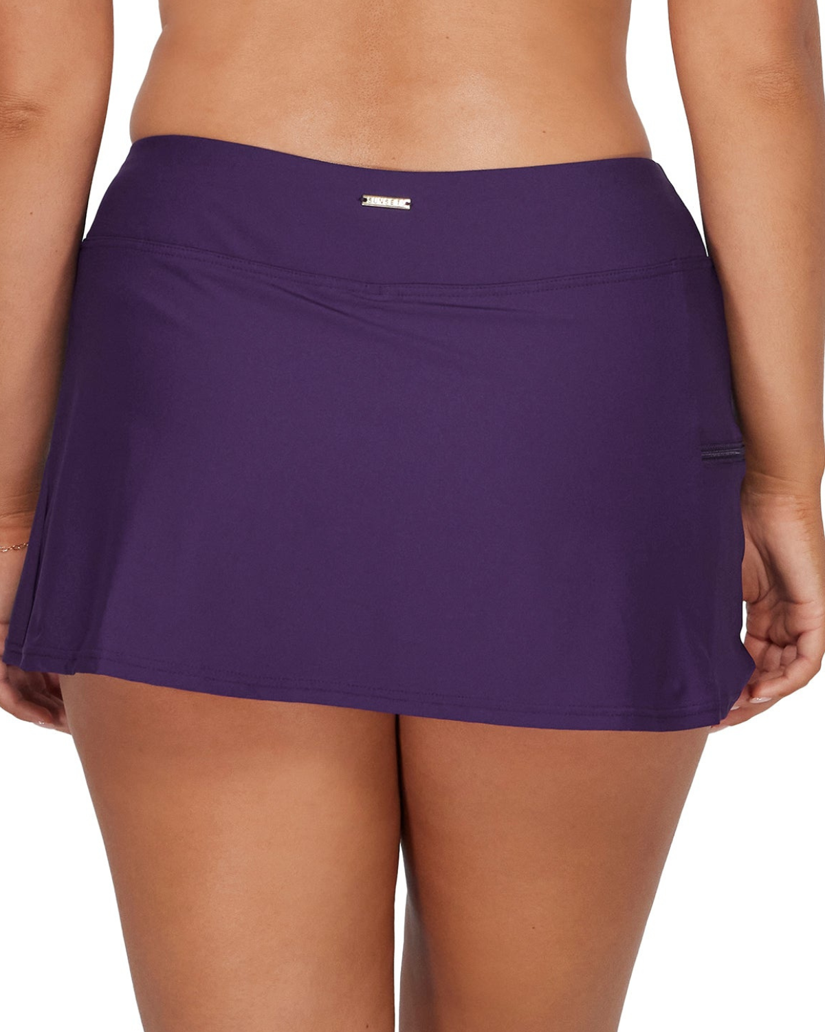 Sunsets Paradise Plum Sporty Swim Skirt Bottom - 40B