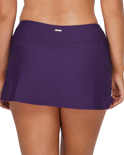 Sunsets Paradise Plum Sporty Swim Skirt Bottom - 40B