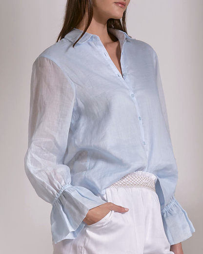 Elan Flowy Button Down Shirt - RA11633