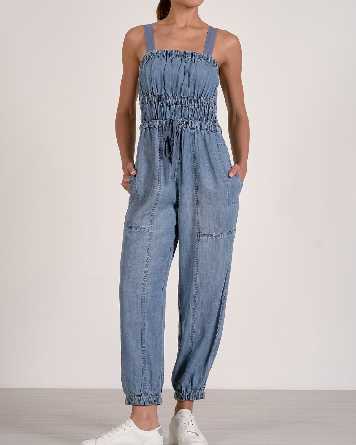 Elan Smocked Jumpsuit - DT7117