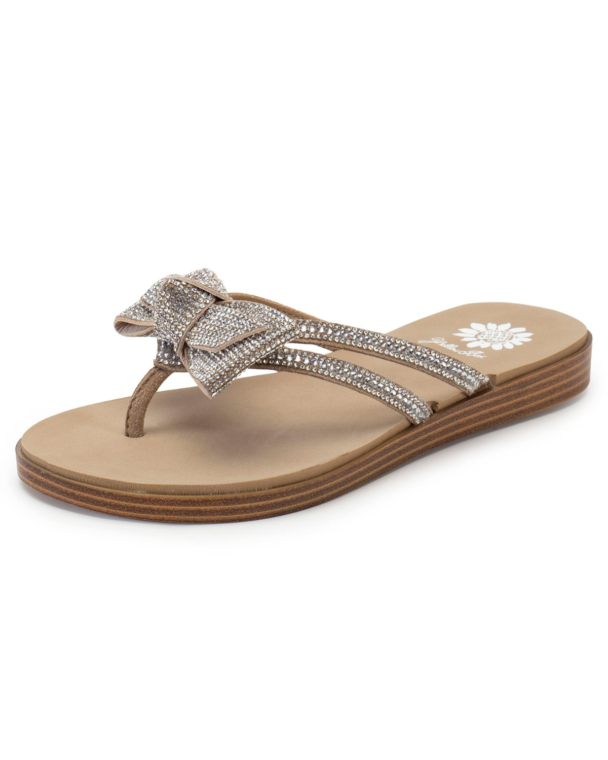Yellow Box Donna Crystal Bow Sandal