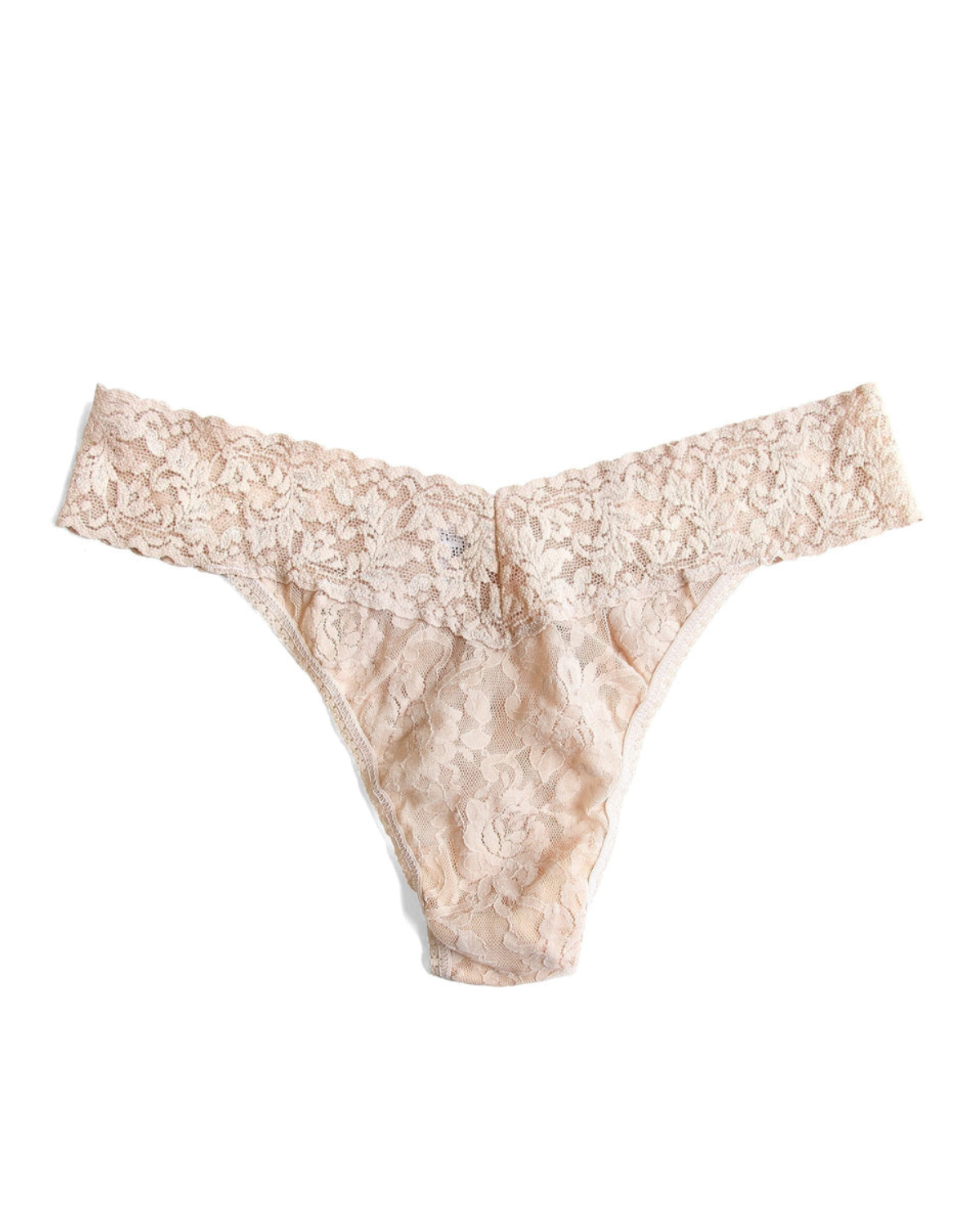 Flat lay of a beige thong