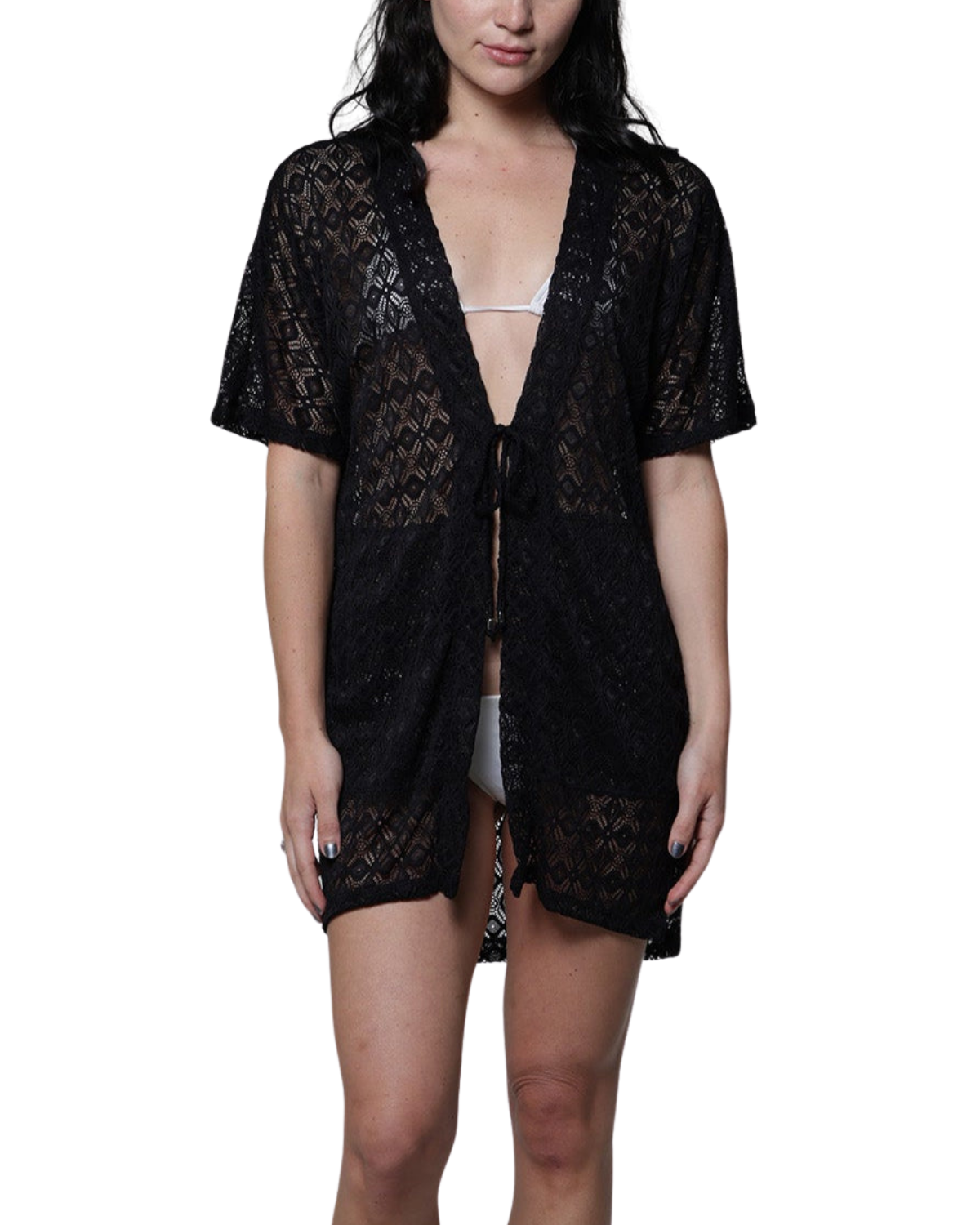 J Valdi Diamante Open Front Kimono Cover Up (More Colors Available) - J15466