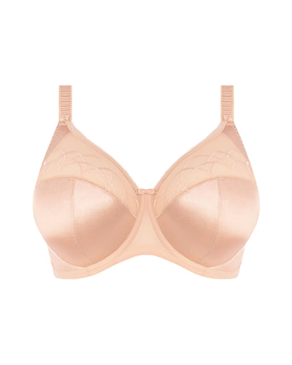 Flat lay of a soft cup underwire bra in nude beige