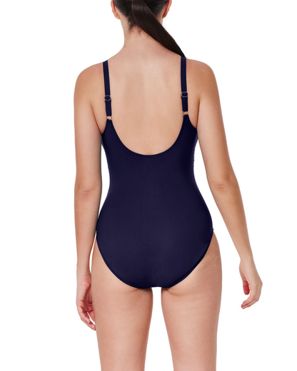 Profile by Gottex Tutti Frutti D-Cup V-Neck Gold Beaded One Piece - ETTF2D31A