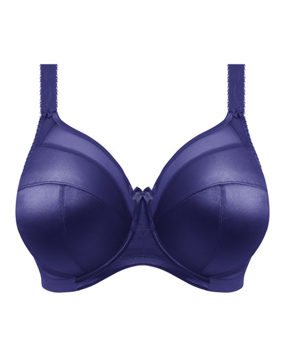 Flat lay of a cut and sew underwire banded bra in navy blue