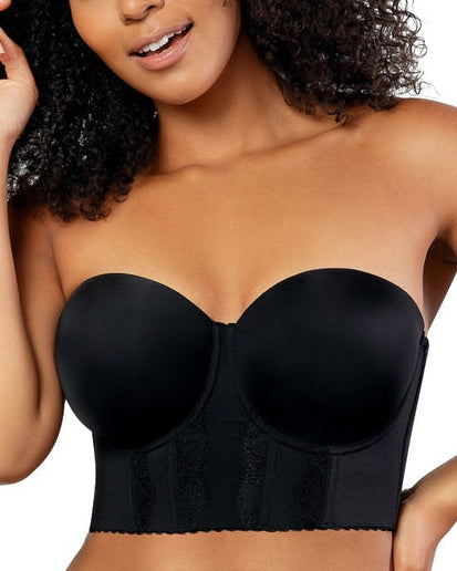 Parfait Elissa Strapless Long Line Bustier Bra (More colors available) - P50116 - Black