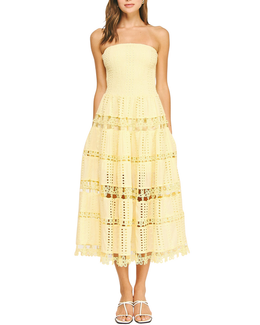Strut & Bolt Eyelet Midi Dress (More Colors Available) - D-2192-H