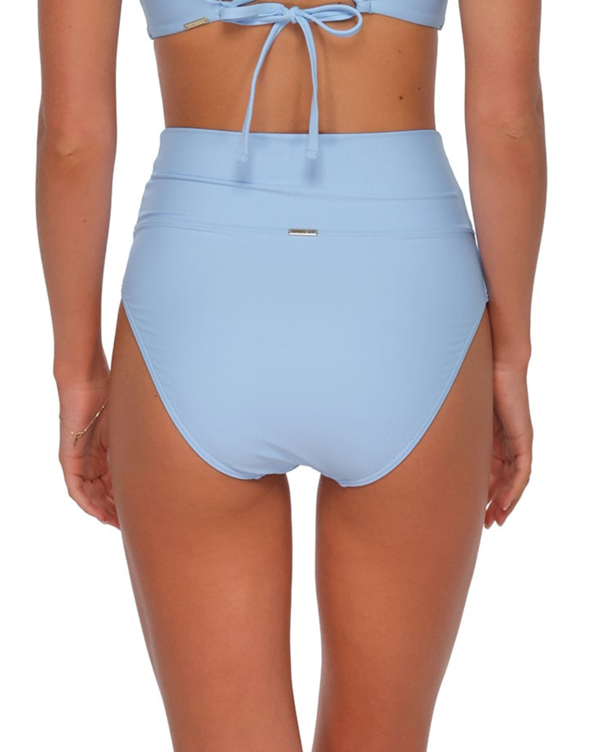Sunsets Solids Blue Whisper Hannah High Waist Bottom - 33B