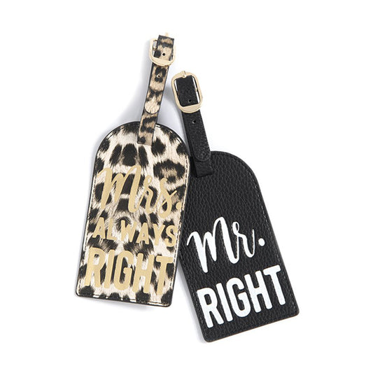 Shiraleah Mr. Right / Mrs. Always Right Luggage Tags